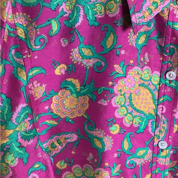 Lauren Ralph Lauren silk floral button up blouse - Picture 9 of 14